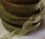 Wired Metallic Woven Ribbon