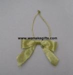 Gold metallic ribbon with ealstic loop