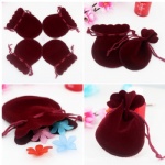 Burgundy gourd shape gift bag