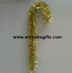Gold Tinsel Candy Cane