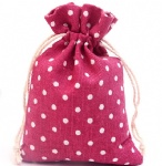 Personalized Drawstring Cotton Muslin Bag for gifts, treats, jewelry