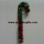 Red/Green Mixed color Tinsel Candy Cane