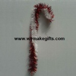 Red/White mixed color Tinsel Candy Cane