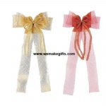 Decorative mesh tube bow